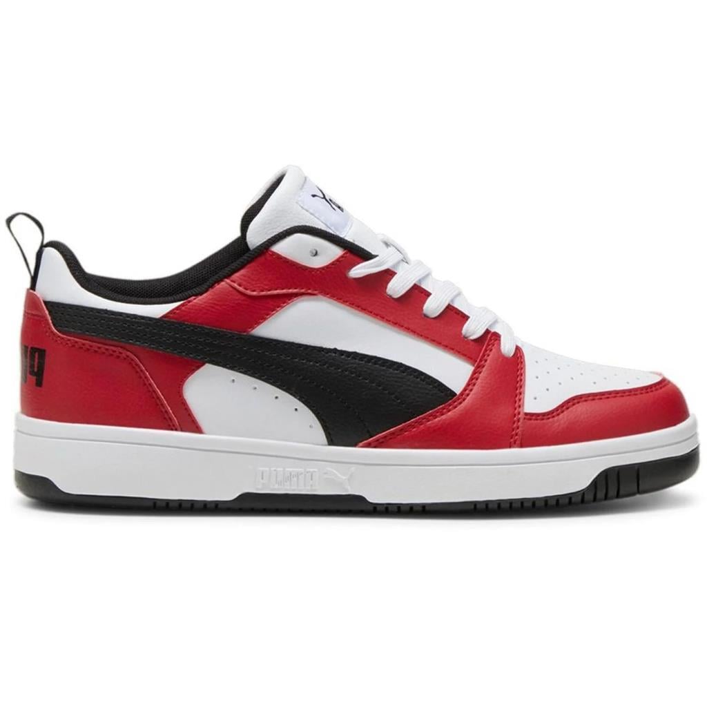 Puma 392328 17 Adults Rebound V6 Low Puma White/Puma Black/Club Red Erkek Sneaker