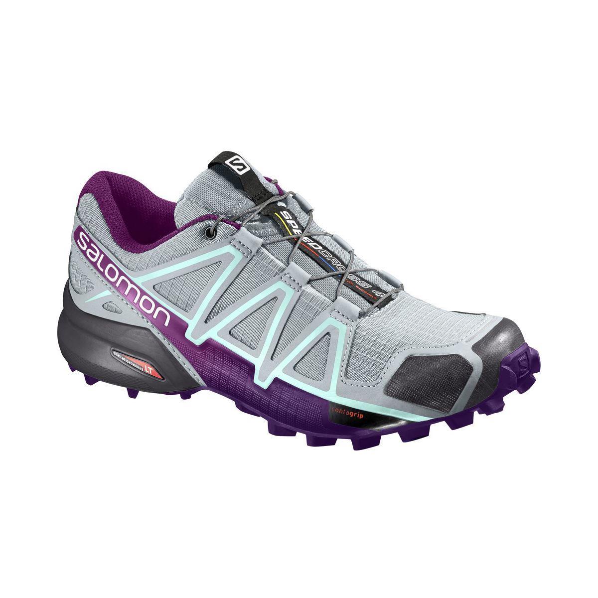 Salomon 394664 SpeedCross 4 W Quarry/Acai/Fair Aqua Kadın Outdoor Ayakkabı