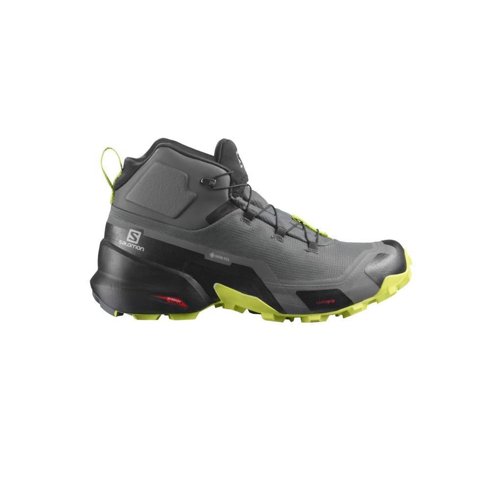 Salomon 411186 Cross Hike Mid GTX Magnet/Black/Lime Punch Erkek Outdoor Bot