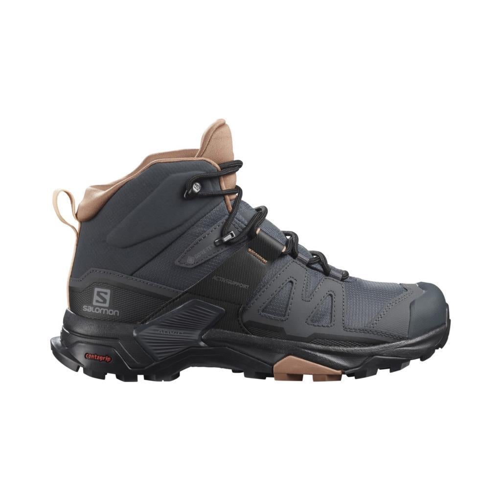 Salomon 412956 X Ultra 4 Mid GTX W Ebony/Mocha Mousse/Almond Cream Kadın Outdoor Bot