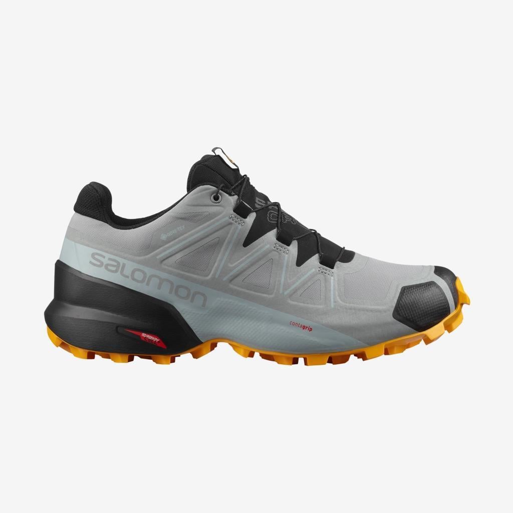 Salomon 414613 Speedcross 5 Gtx Monument/Black/Saffron Erkek Outdoor Ayakkbı