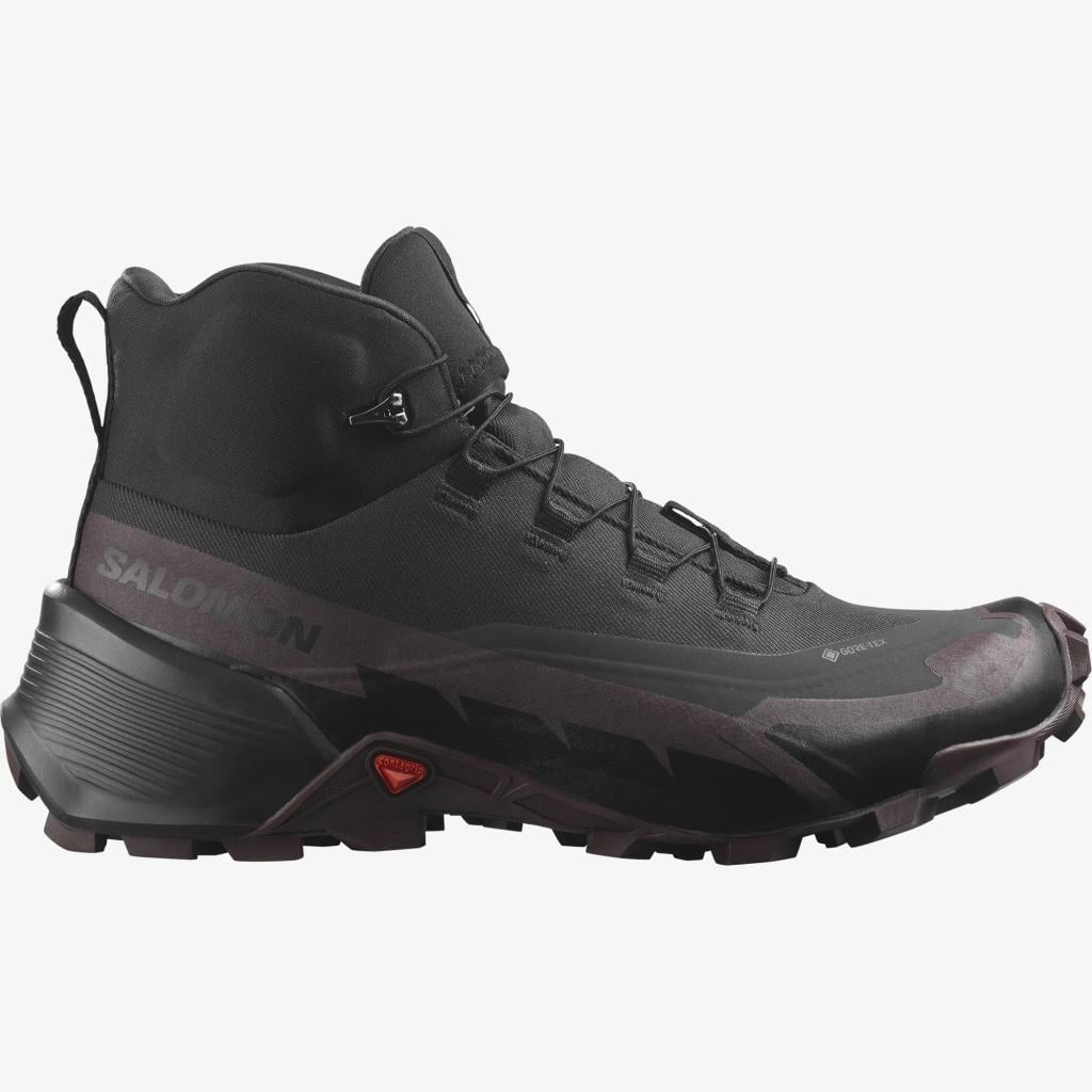 Salomon 417310 Cross Hike Mid GTX 2 W Black/Chocolate Plum/Black Kadın Outdoor Bot