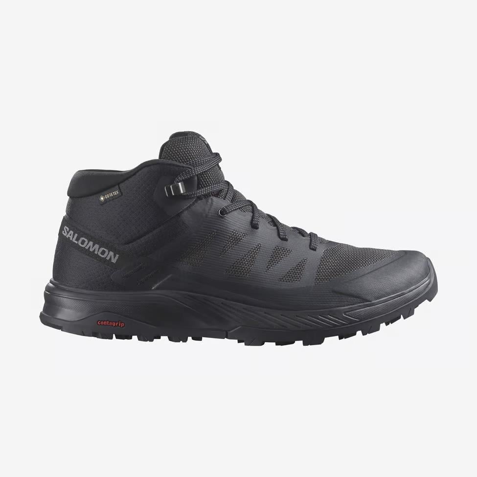 Salomon 471435 OUTrise Mid GTX Black/Black/Phantom Erkek Outdoor Bot