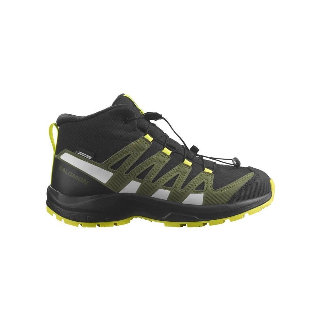 Salomon 472894 Xa Pro V8 Mid CSWP J Black/Deep Lichen Green/Safety Yellow Kadın Outdoor Bot