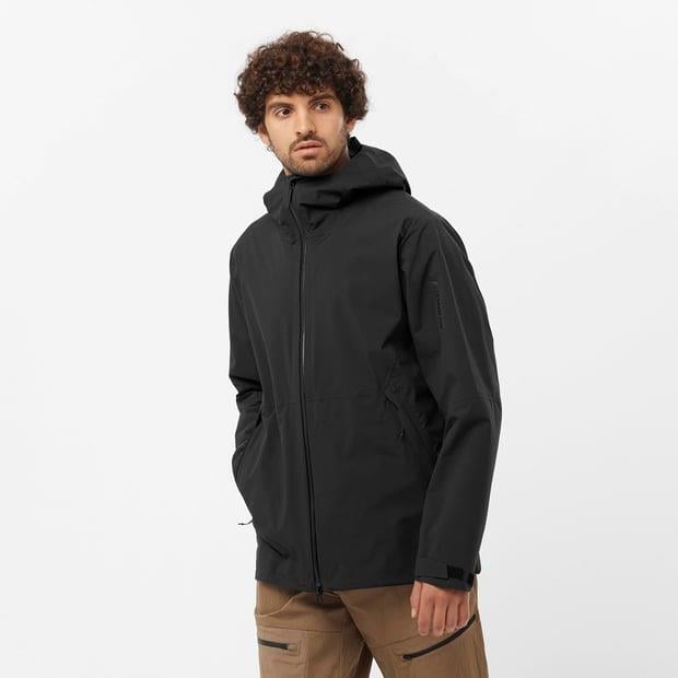 Salomon LC2211400 OUTERPATH 2.5L WP JKT M Deep Black Erkek Outdoor Ceket