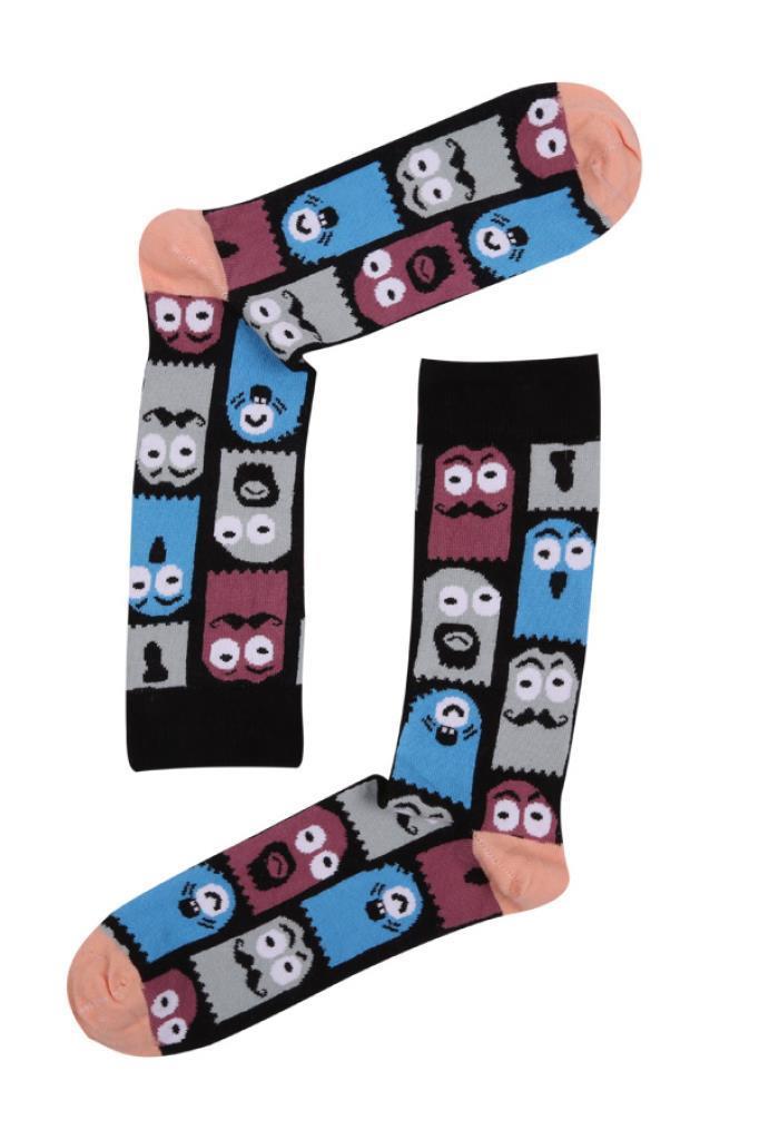 Socks Campany Siyah-İmoji Erkek Çorap