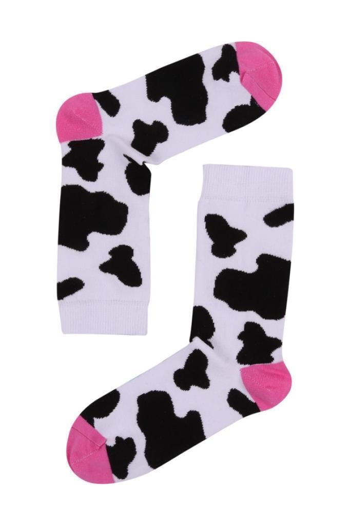 Socks Company Beyaz-Dalmaçyalı Desenli Kadın Çorap