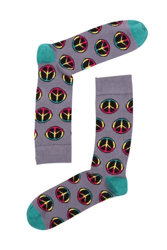 Socks Company Gri-Özel-Desen Erkek Çorap