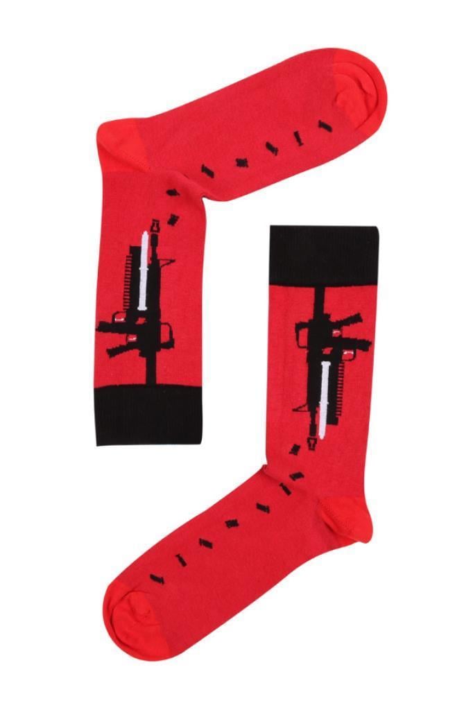 Socks Company Kırmızı-Silahlı Erkek Çorap