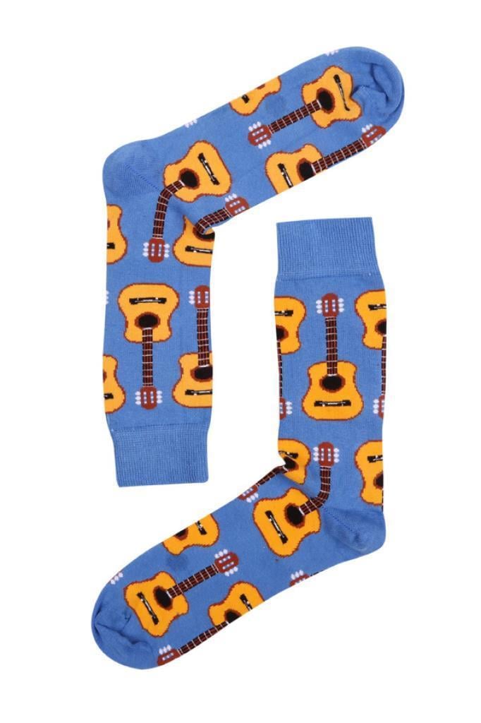Socks Company Mavi-Gitarlı Erkek Çorap
