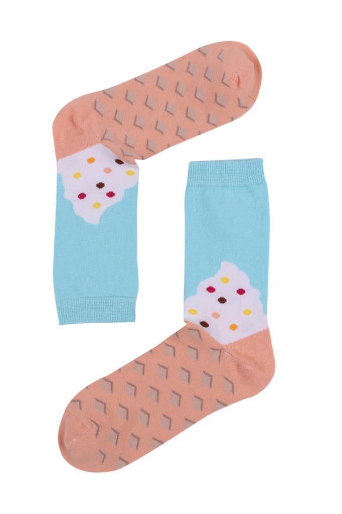 Socks Company Pembe-Beyaz Nokta Desenli Kadın Çorap