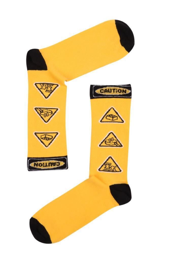 Socks Company Sarı-Fiş DEsenli Erkek Çorap
