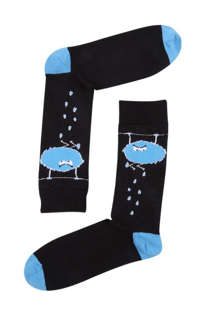 Socks Company Siyah-Mavi Uzaylı Erkek Çorap
