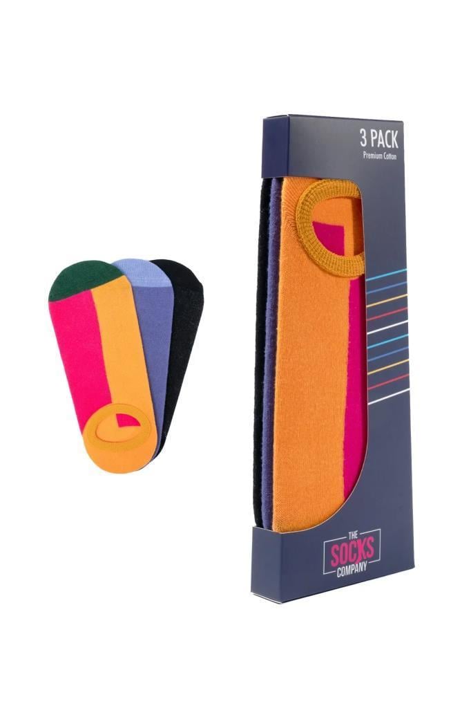 The Socks Company 161P 3 Çift Desenli Kadın Görünmez Çorap
