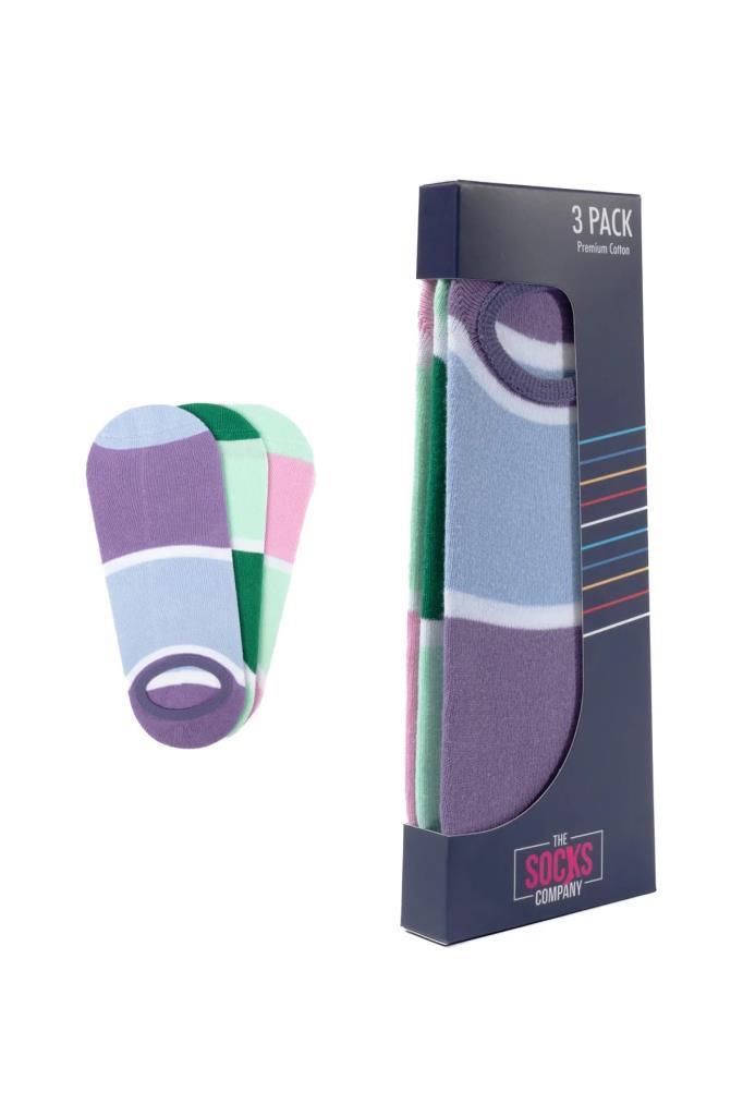 The Socks Company 162P 3 Çift Desenli Kadın Görünmez Çorap