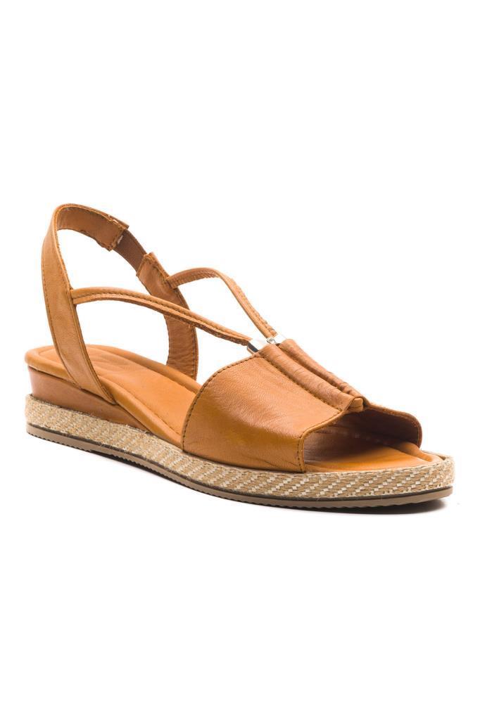 Wella 1276 Taba Kadın Sandalet