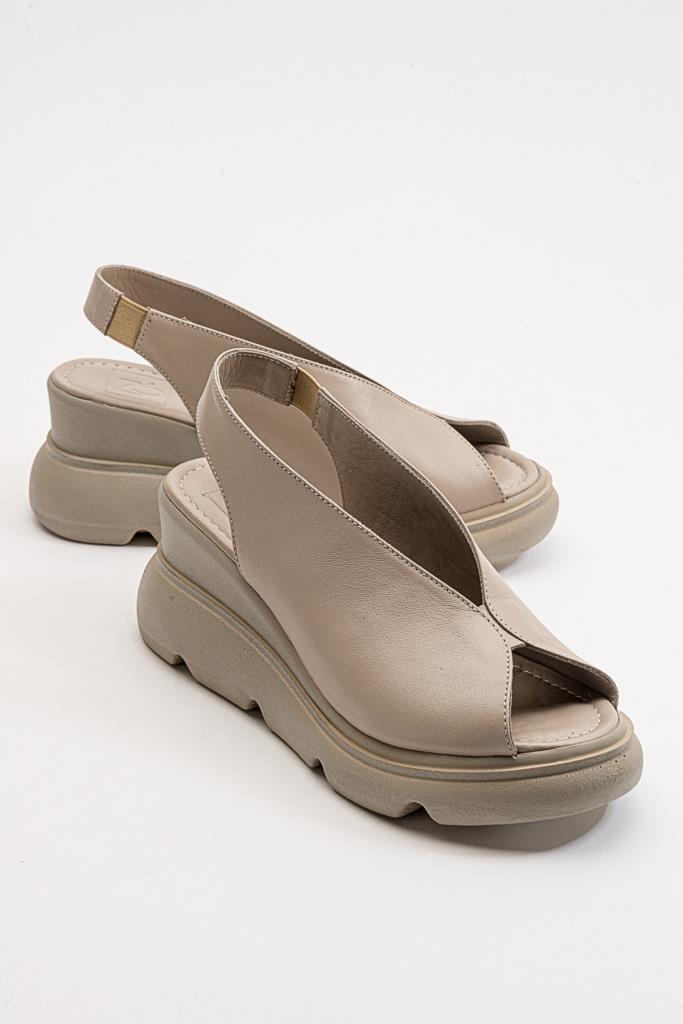 Wella 7672 Bej Kadın Sandalet