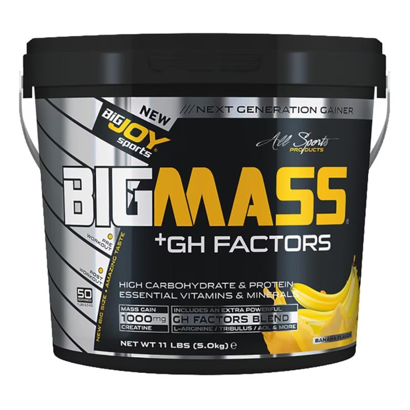 Bigjoy Sports BIGMASS Gainer + GH FACTORS 5000 gr Muz4 kg - 7 kg - Gainer