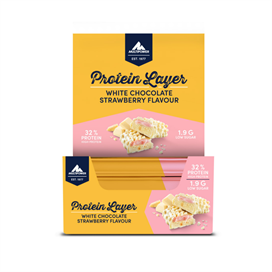 Multipower Protein Layer 50 Gr 18 Adet Beyaz Çikolatalı ÇilekProtein Bar