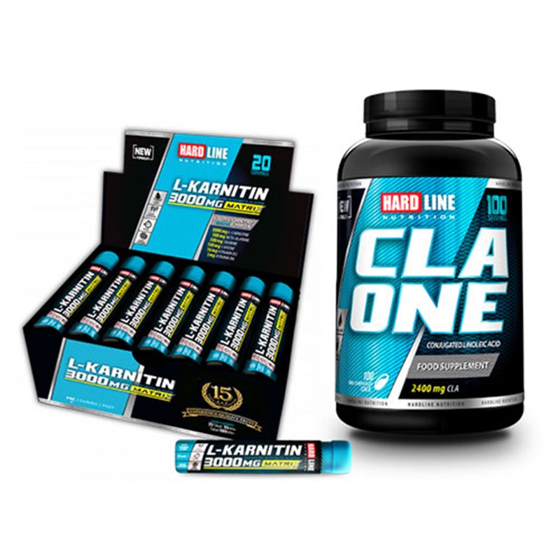 Hardline L-Karnitin 20 Ampul + Hardline Cla One 100 Kapsül | Hardline |  Kampanyalı Paketler | Gym Market