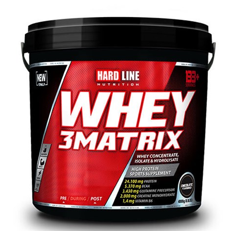 .Hardline Whey 3 Matrix Protein 4000 gr Protein Tozu