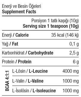 West Nutrition BCAA 4:1:1 500 gr (50 Servis)BCAA