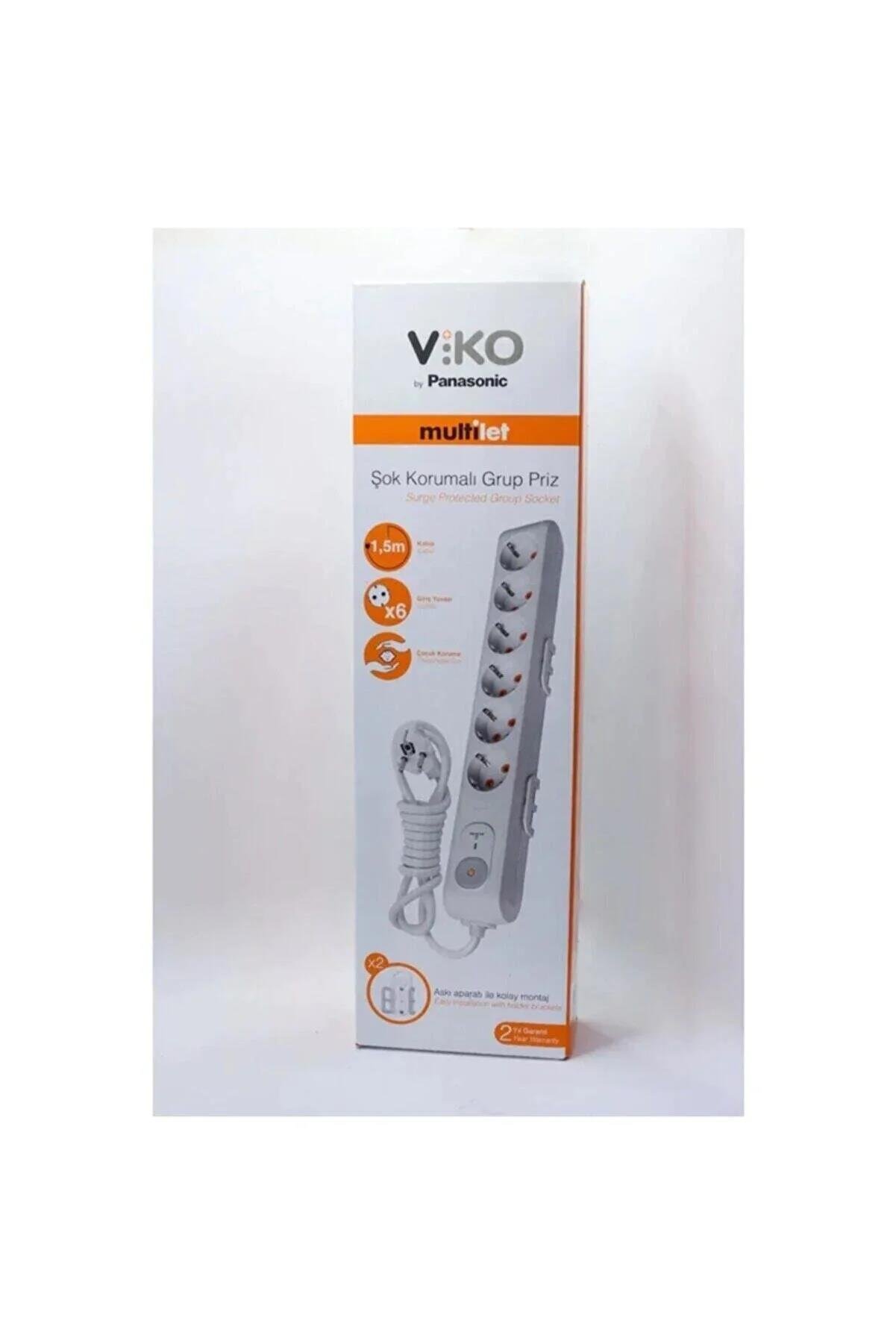 Viko Multilet 6'lı Şok Korumalı Grup Priz