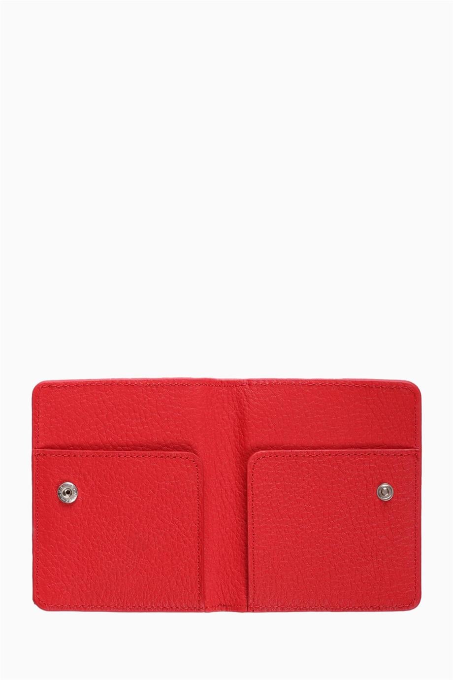 Hakiki Deri Unisex Kartlık 512MG - Kırmızı
