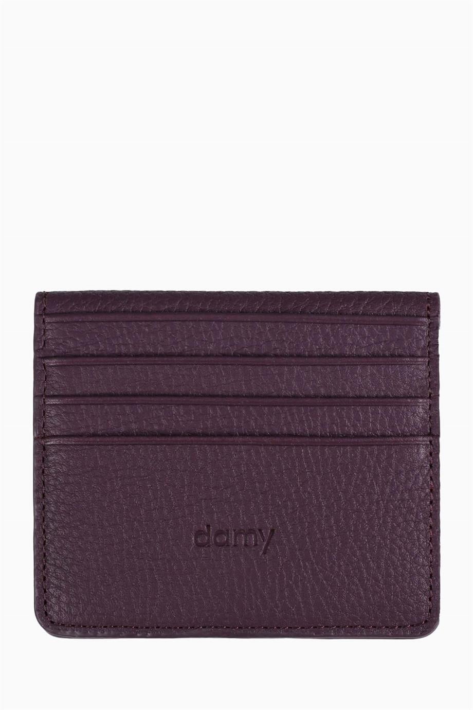 Hakiki Deri Unisex Kartlık 512MG - Mürdüm