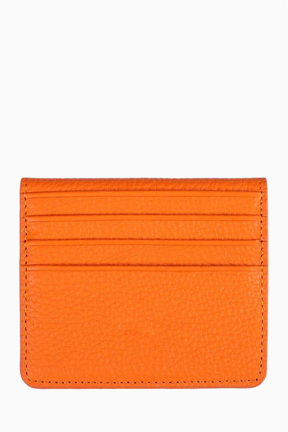 Hakiki Deri Unisex Kartlık 512MG - Turuncu