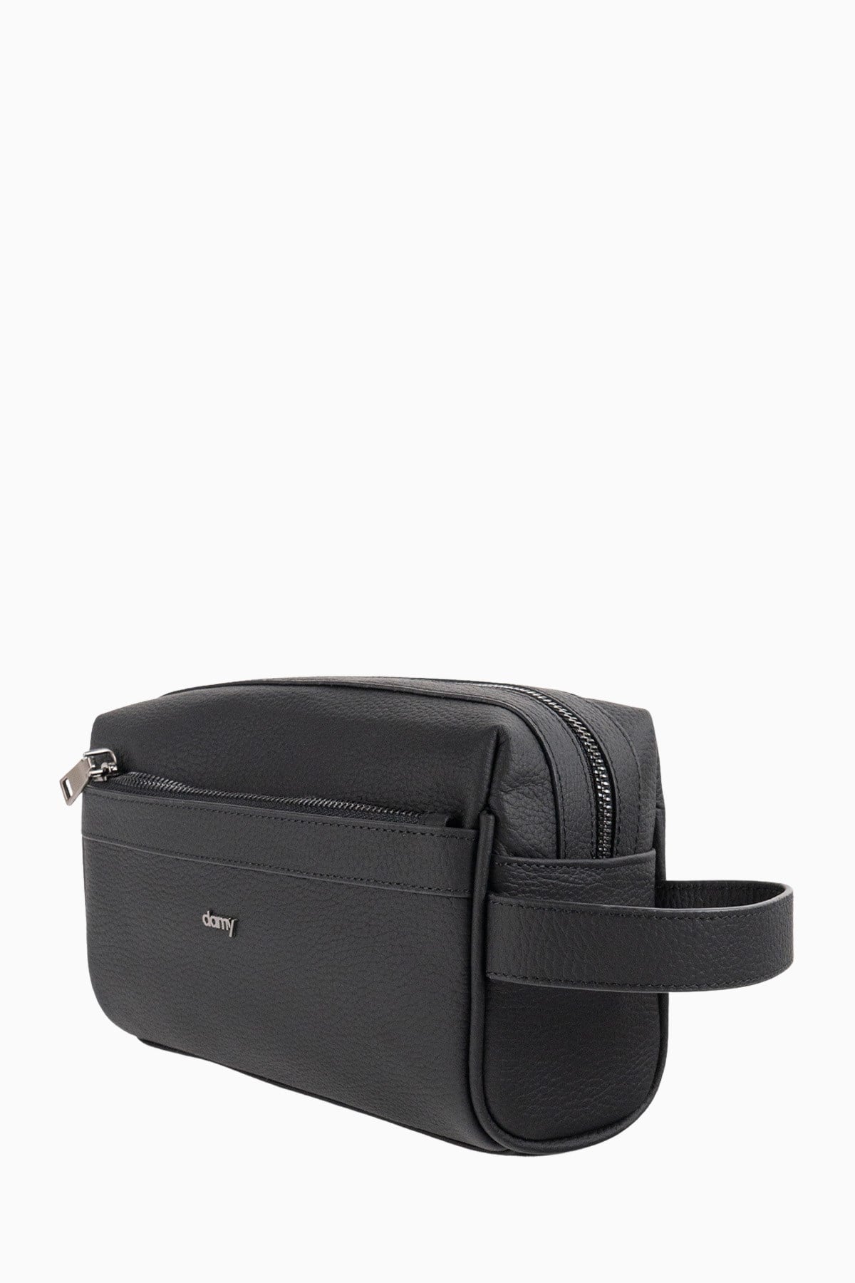 Hakiki Deri Unisex Parmak Okuyuculu El Çantası 8414 - Siyah