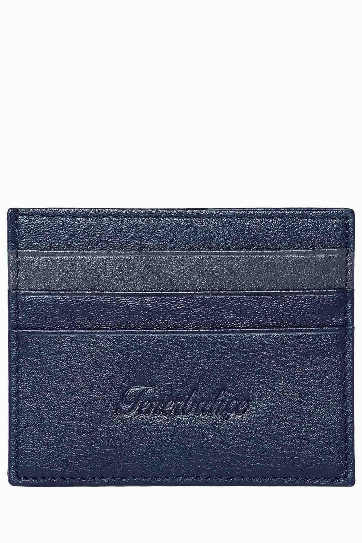 Fenerbahçe Hakiki Deri Minimalist Kartlık - Lacivert