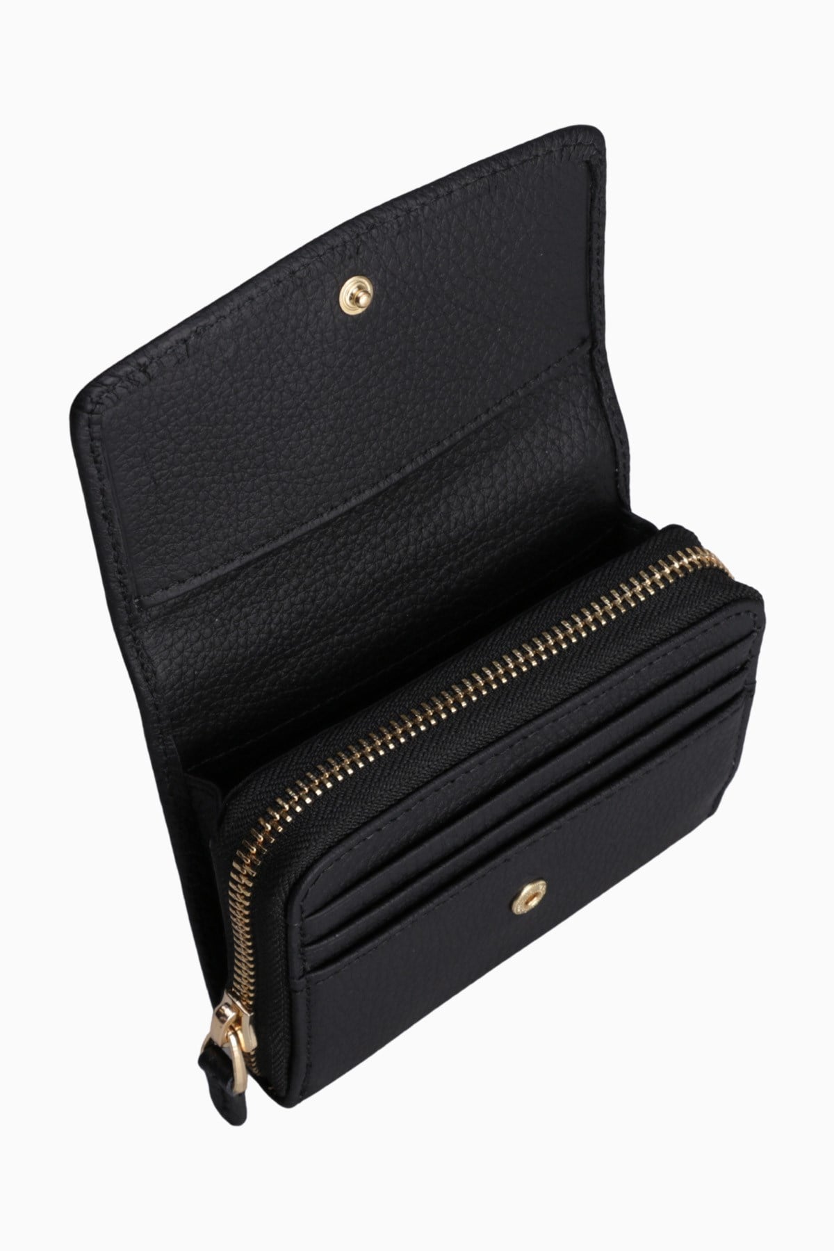 Hakiki Deri Kadın Cüzdan Portföy – Kredi Kartlık, Kağıt Para Bölmeli Cüzdan 905  - Siyah