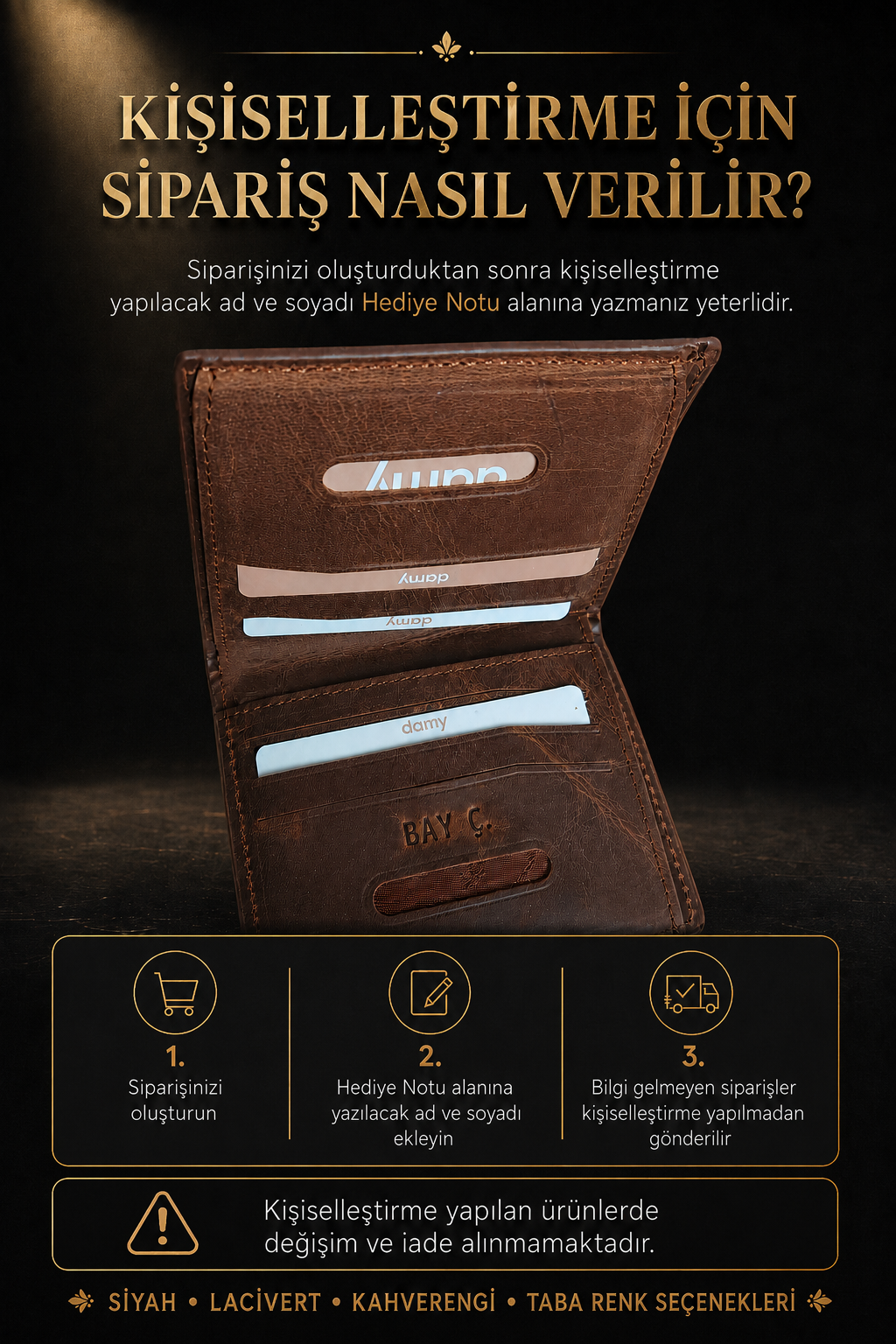 Hakiki Deri RFID Korumalı Erkek Cüzdan 290CR - Siyah