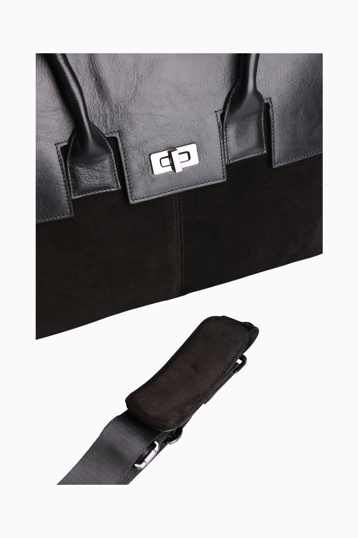 Hakiki Deri Unisex Evrak Çantası 8503 - Siyah