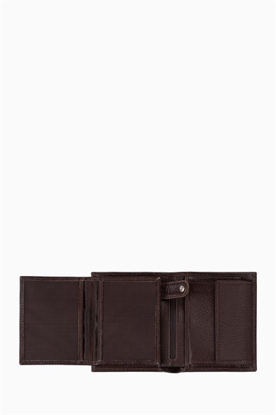 Hakiki Deri Büyük Erkek Cüzdan 1102AR - Kahve