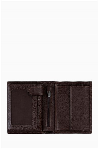 Hakiki Deri Büyük Erkek Cüzdan 1102AR - Kahve