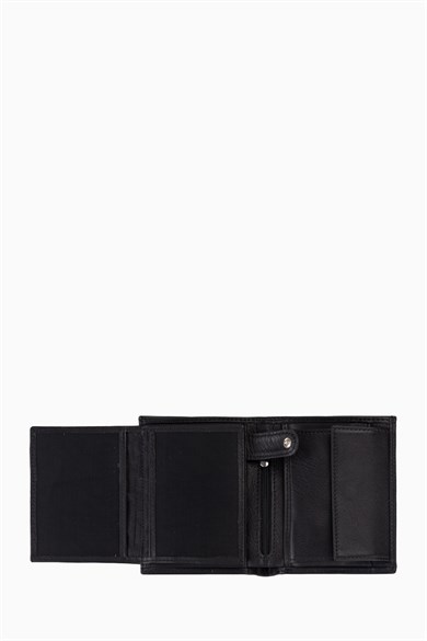 Hakiki Deri Büyük Erkek Cüzdan 1102AR - Siyah