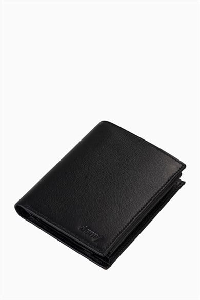Hakiki Deri Büyük Erkek Cüzdan 1102AR - Siyah