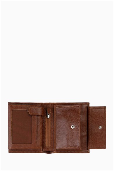 Hakiki Deri Büyük Erkek Cüzdan 1102AR - Taba