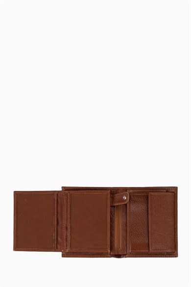 Hakiki Deri Büyük Erkek Cüzdan 1102AR - Taba