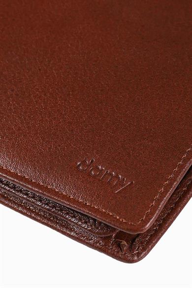 Hakiki Deri Çıkarılabilir Bölmeli Büyük Erkek Cüzdan 1302 - Taba