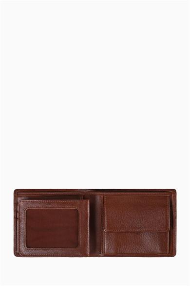 Hakiki Deri Çıkarılabilir Bölmeli Büyük Erkek Cüzdan 1302 - Taba
