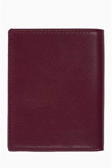 Hakiki Deri Dikey Erkek Cüzdan – Kredi Kartlık, Kağıt Para Bölmeli, Kişiye Özel İsim Yazılı Cüzdan 216  - Bordo