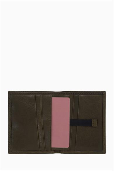 Hakiki Deri Dikey Erkek Cüzdan – Kredi Kartlık, Kağıt Para Bölmeli, Kişiye Özel İsim Yazılı Cüzdan 216 - Haki