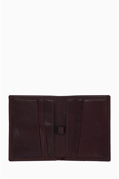 Hakiki Deri Dikey Erkek Cüzdan – Kredi Kartlık, Kağıt Para Bölmeli, Kişiye Özel İsim Yazılı Cüzdan 216 - Kahve