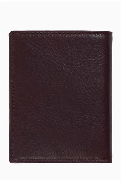 Hakiki Deri Dikey Erkek Cüzdan – Kredi Kartlık, Kağıt Para Bölmeli, Kişiye Özel İsim Yazılı Cüzdan 216 - Kahve