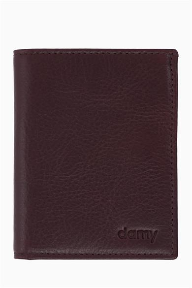 Hakiki Deri Dikey Erkek Cüzdan – Kredi Kartlık, Kağıt Para Bölmeli, Kişiye Özel İsim Yazılı Cüzdan 216 - Kahve