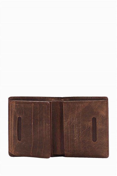 Hakiki Deri RFID Korumalı Erkek Cüzdan 290CR - Kahve