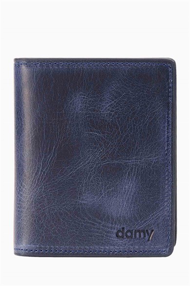 Hakiki Deri RFID Korumalı Erkek Cüzdan 290CR - Lacivert